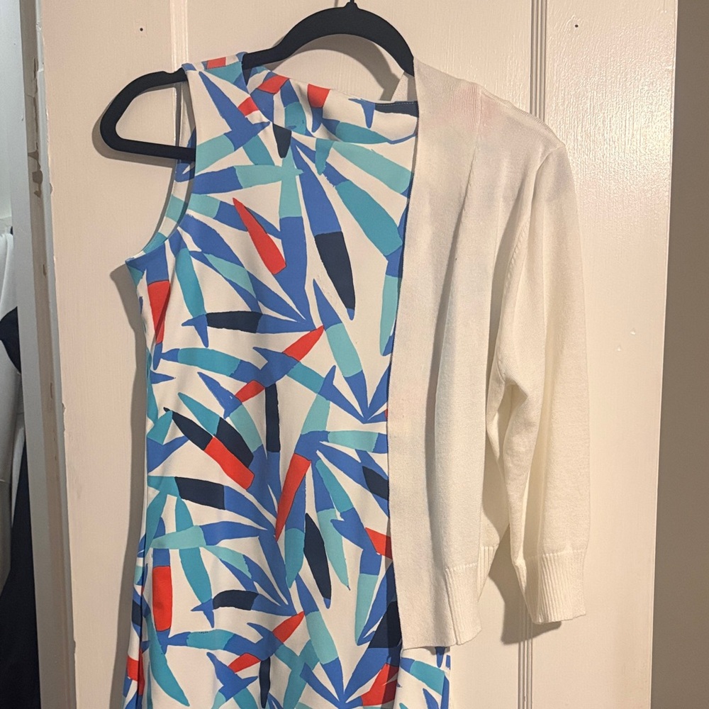 MAHI GOLD Aqua and White Striped Top
